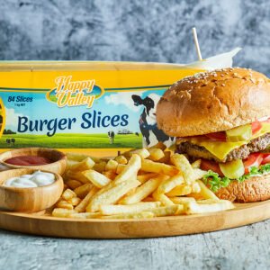Burger Slices Burger with Fries